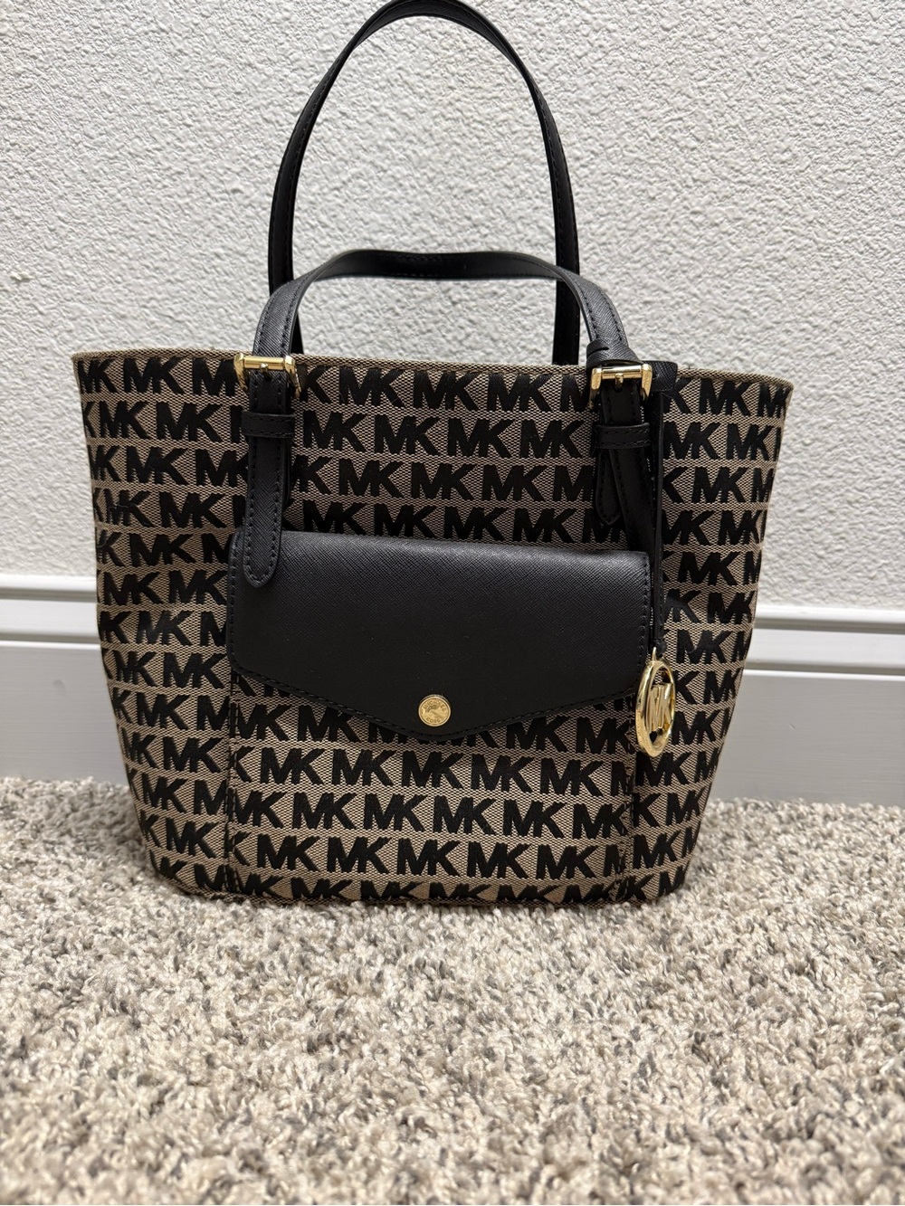 Michael Kors Jet Set Jacquard snap-pocket tote bag